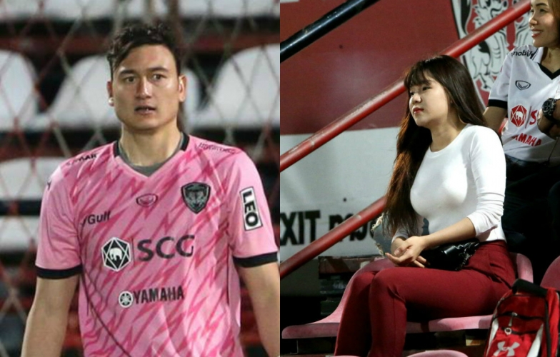Bạn gái Văn Lâm xuất hiện trong trận đấu của Muangthong Utd