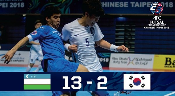 Video Futsal: Uzbekistan 13-2 Hàn Quốc