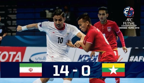 Video Futsal: Iran 14-0 Myanmar