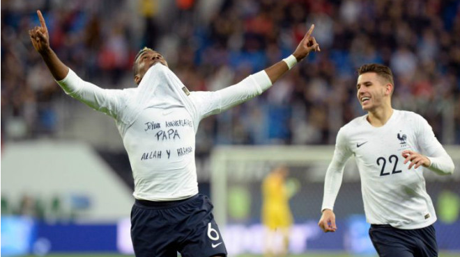 Pogba tỏa sáng trở lại với siêu phẩm trong màu áo ĐT Pháp