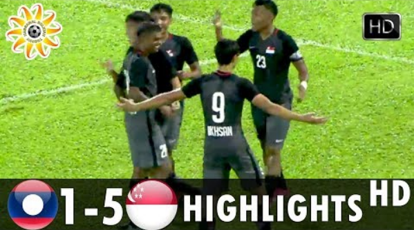 Highlights: U21 Lào 1-5 U21 Singapore (Giao hữu 2018)