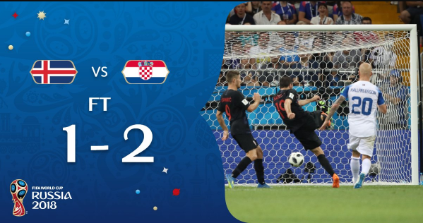 Highlights: Iceland 1-2 Croatia (Bảng D World Cup 2018)
