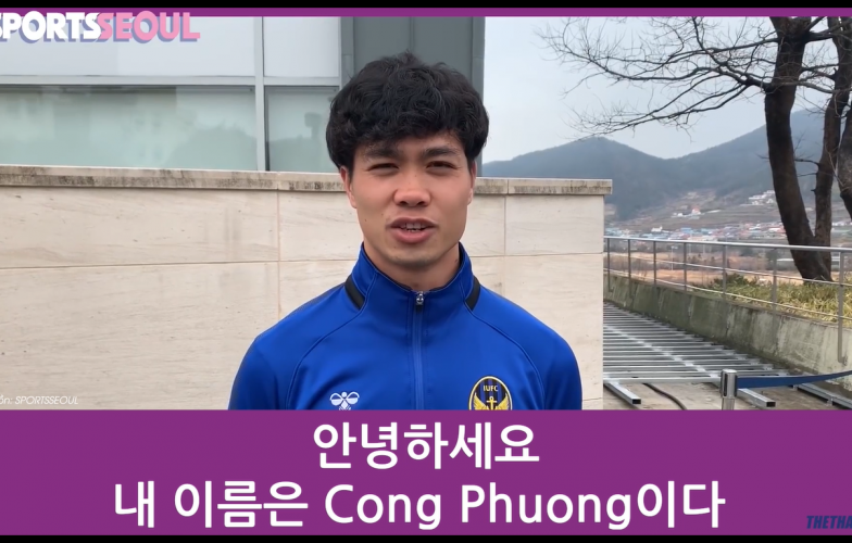 VIDEO: Công Phượng tự tin giới thiệu bản thân bằng tiếng Hàn