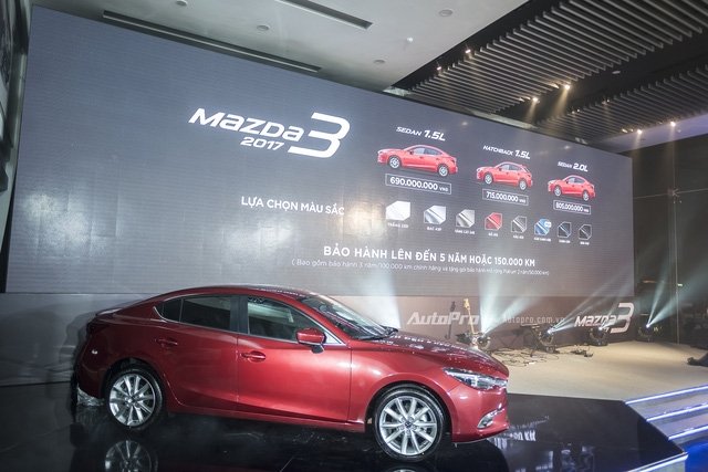 Mazda3 2017 chính thức ra mắt Việt Nam, giá từ 690 triệu