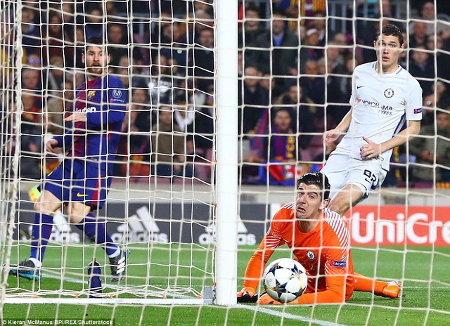 Messi tỏa sáng, Barca tiễn Chelsea rời Champions League