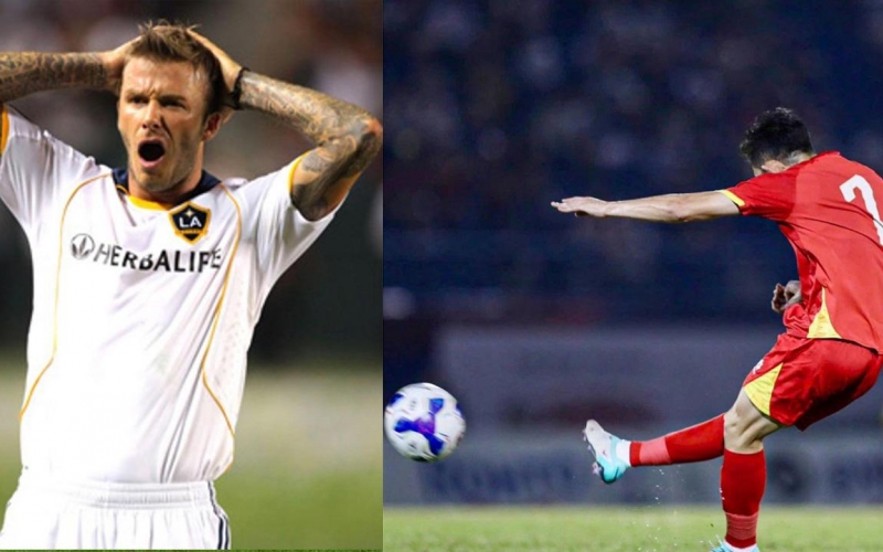 Siêu phẩm đá phạt của Hai Long được ví như của David Beckham