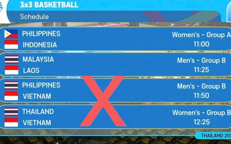 Thái Lan liên tục sai quốc kỳ tại SEA Games 33