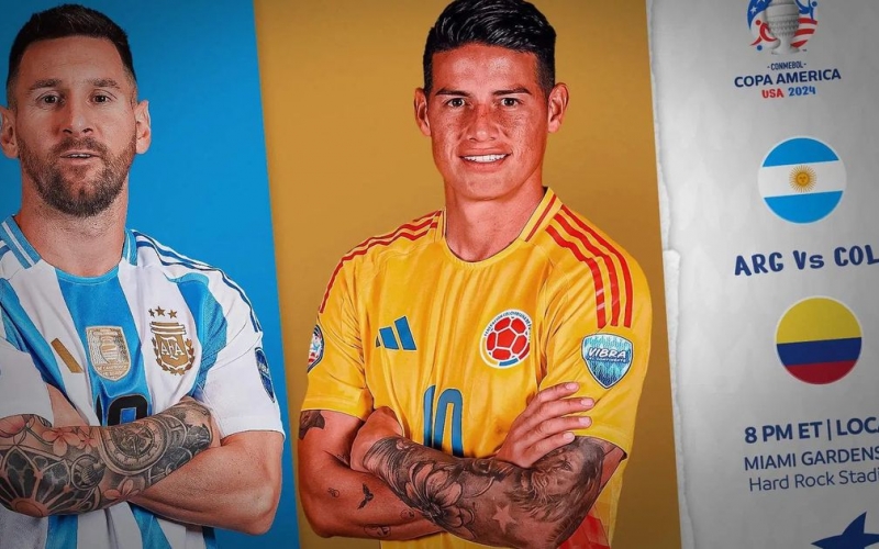 Link xem trực tiếp chung kết Copa America 2024 - Argentina vs Colombia