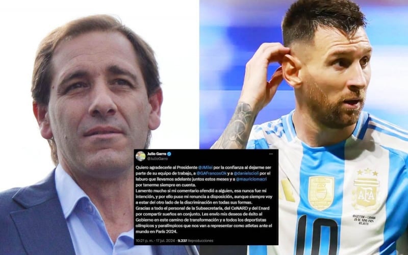 Bị mất chức Thứ trưởng vì yêu cầu Messi xin lỗi, ông Julio Garro lần đầu lên tiếng