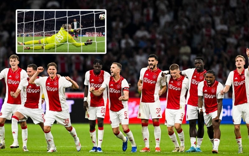 Ajax đi tiếp tại Europa League sau 34 quả phạt đền