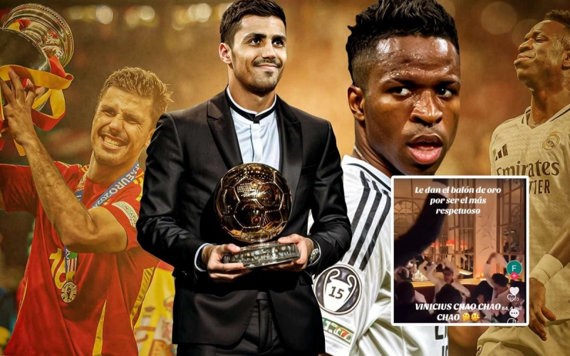 Rodri chế giễu Vinicius sau khi giành Quả bóng vàng 2024