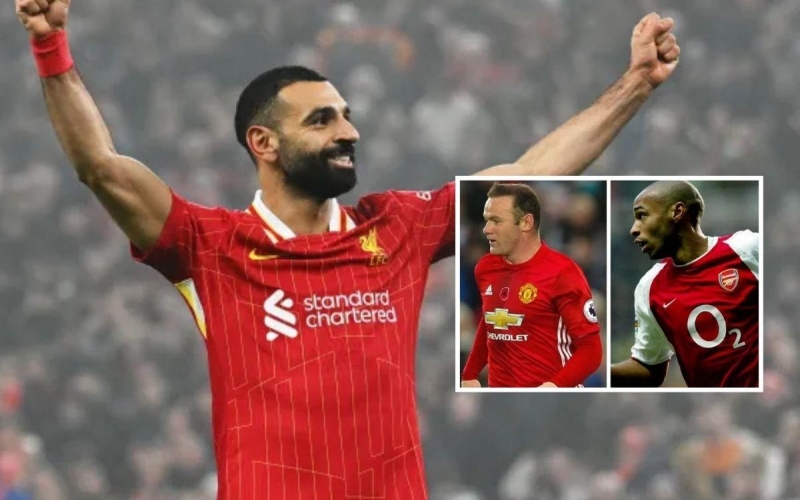 Salah đi vào lịch sử, sánh ngang Henry và Rooney