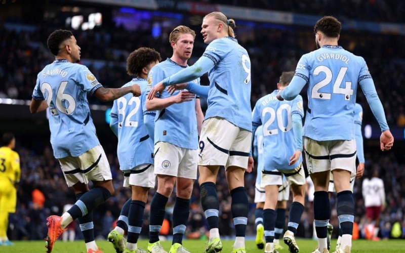 Trực tiếp Man City 4-1 West Ham: Haaland lập cú đúp