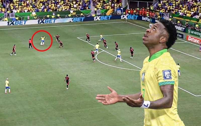 Video: Vinicius lập siêu phẩm cự ly 25 mét cho Brazil