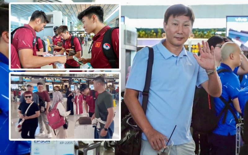 U23 Việt Nam lên đường về nước, gây sốt ở sân bay Indonesia