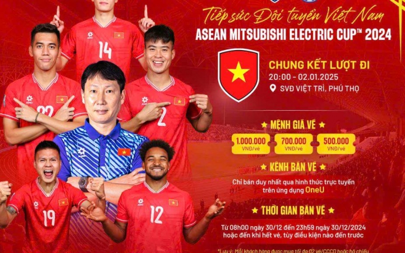 Vé chung kết AFF Cup 2024 bán ở đâu, khi nào bán & cách mua