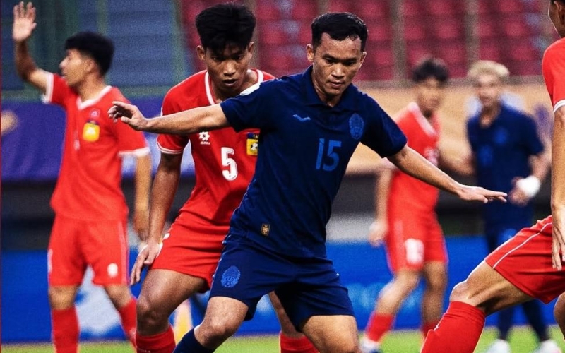 Trực tiếp U23 Campuchia 1-1 U23 Lào: Liên tục tấn công