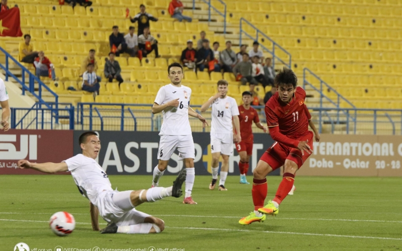 Trực tiếp U23 Việt Nam 1-0 U23 Kyrgyzstan: Mở tỷ số sớm