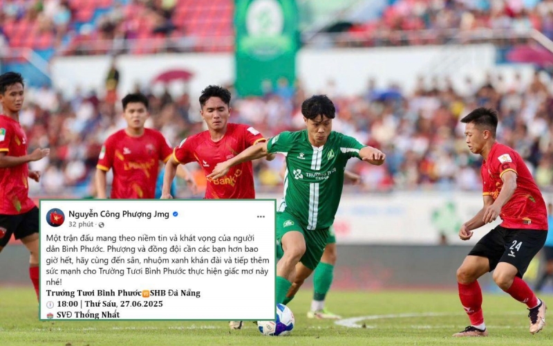 Công Phượng kêu gọi CĐV 'tiếp lửa' trước trận play-off với Đà Nẵng