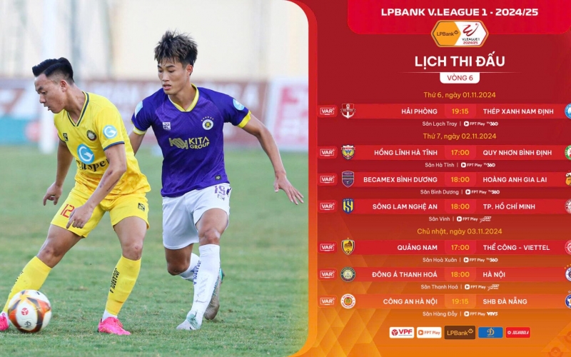 Vòng 6 V-League 2024/25: Hấp dẫn cao độ!