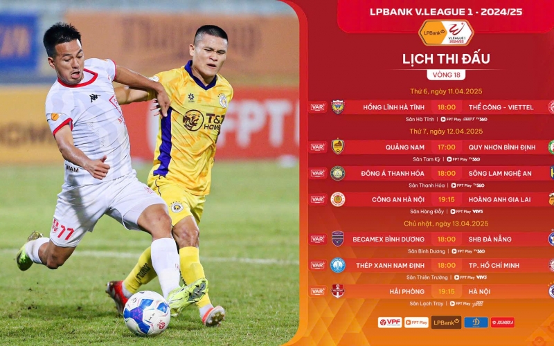 Hấp dẫn vòng 18 V-League 2024/25: VAR phủ sóng