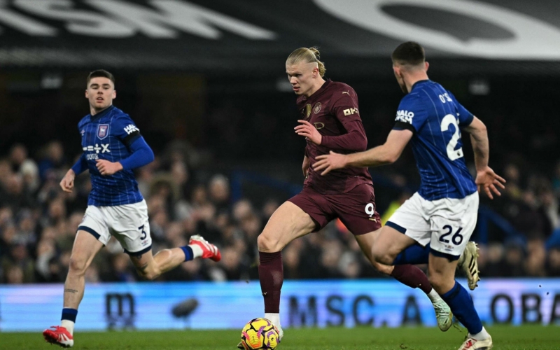 Trực tiếp Man City 1-0 Ipswich: Bàn mở tỷ số