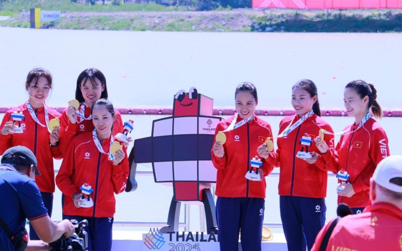 Đua thuyền Việt Nam bứt phá: Hoàn thành xuất sắc chỉ tiêu tại SEA Games 33