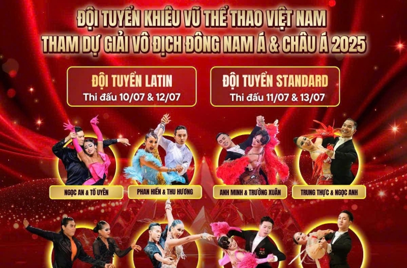 Hơn 3000 vận động viên dự Giải Khiêu vũ thể thao quốc tế Vietnam Dancesport Festival 2025