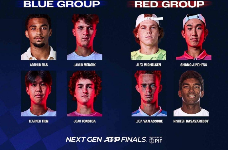 Xuất hiện bảng 'tử thần' ở giải tennis Next Gen ATP Finals 2024