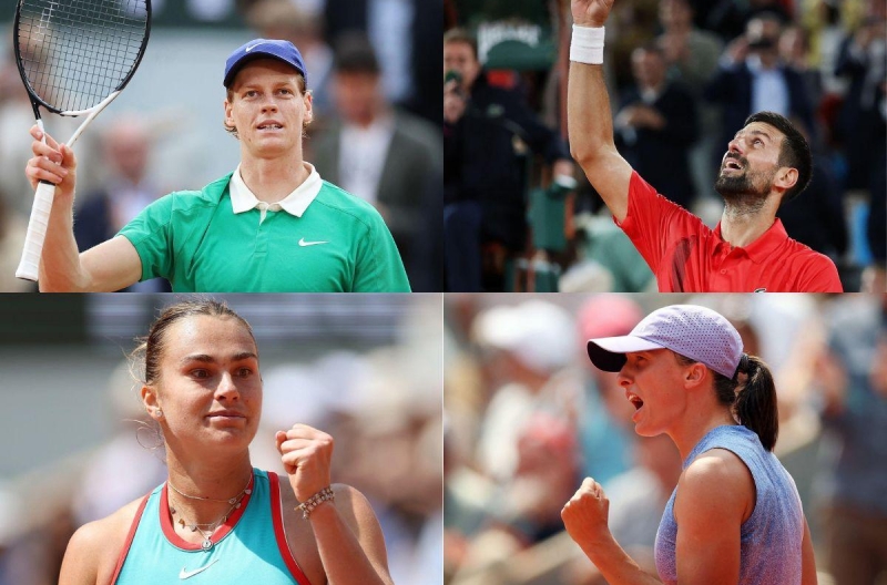 Xác định các cặp trận bán kết Roland Garros 2025