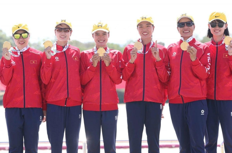 Giành 3 HCV trong 'phút chốc', rowing Việt Nam nhất toàn đoàn SEA Games 33