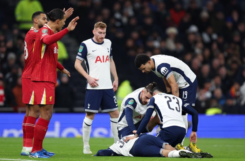 Ngôi sao Tottenham chấn thương kinh hoàng trong trận gặp Liverpool