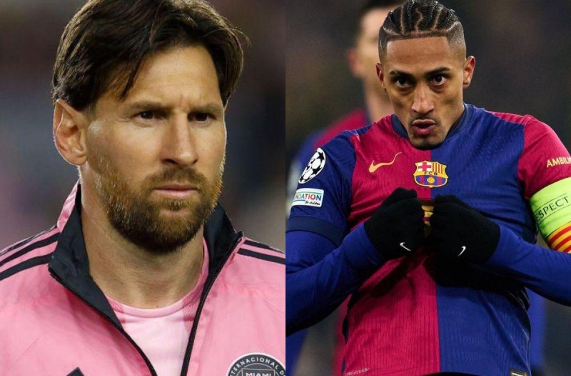 Raphinha chính thức vượt mặt Messi tại Cúp C1, nhưng vẫn kém Ronaldo