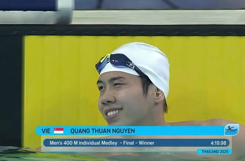 Thái Lan nhầm lẫn tai hại về HCV kỷ lục của Việt Nam tại SEA Games 33