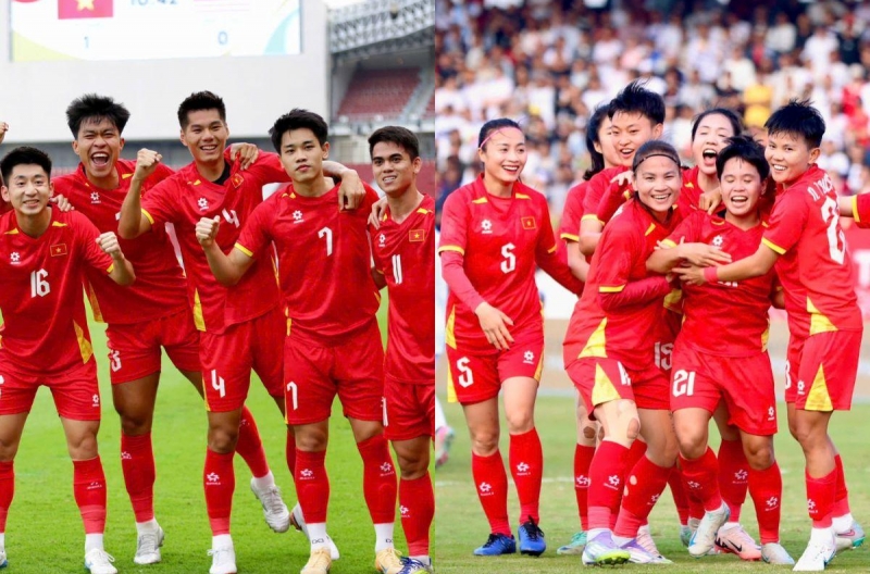 CĐV Thái Lan dậy sóng khi Việt Nam vào chung kết cả nam lẫn nữ