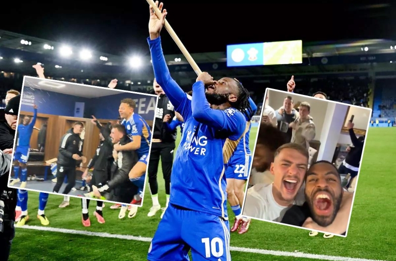 Cầu thủ Leicester City ăn mừng điên cuồng ngày thăng hạng Ngoại hạng Anh