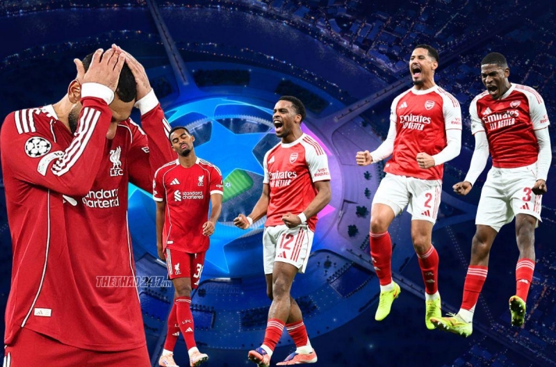 Lượt 5 Champions League: Đỉnh cao Arsenal, vực sâu Liverpool