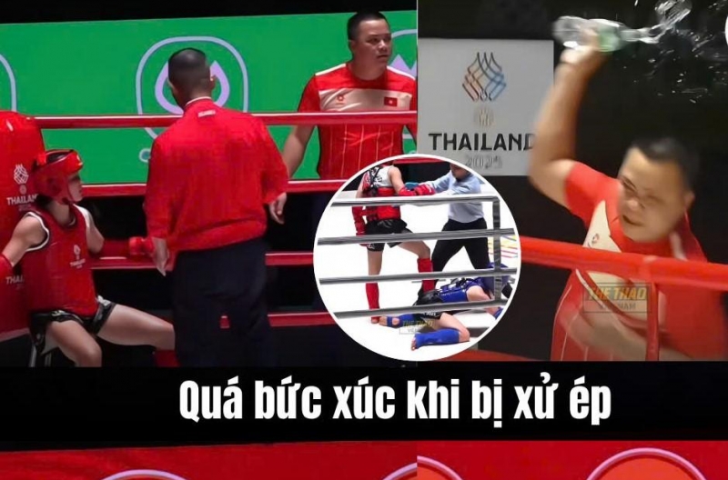 HLV đội Việt Nam ném chai nước, dắt học trò bỏ trận đấu vì nghi bị xử ép