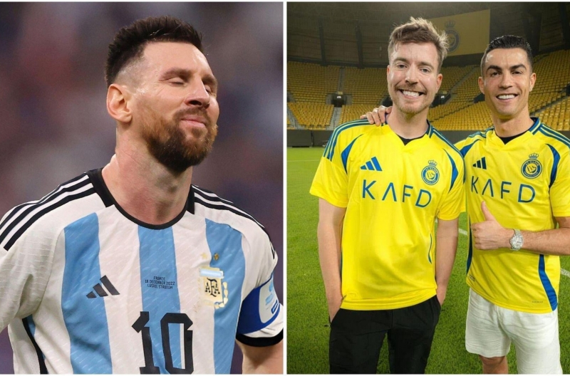 Mr Beast: 'Nhìn Ronaldo thi đấu, tôi đã thay đổi quan điểm về Messi'