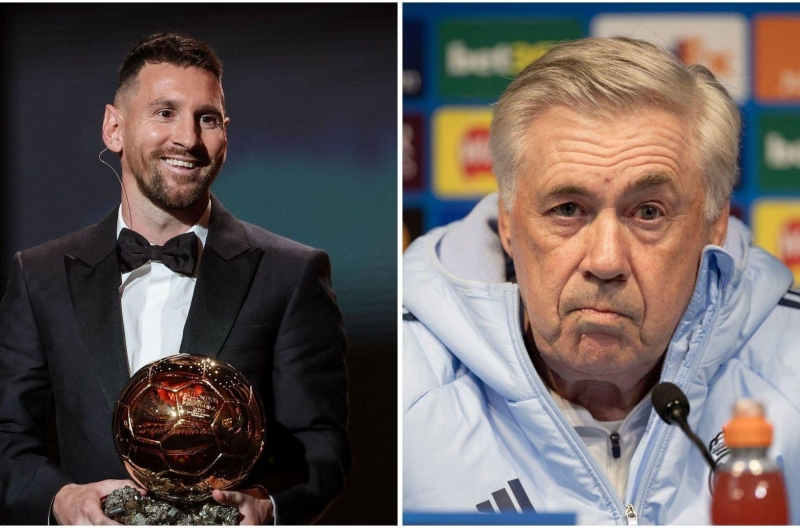 Ancelotti đụng chạm Messi, nói thẳng về Quả bóng Vàng