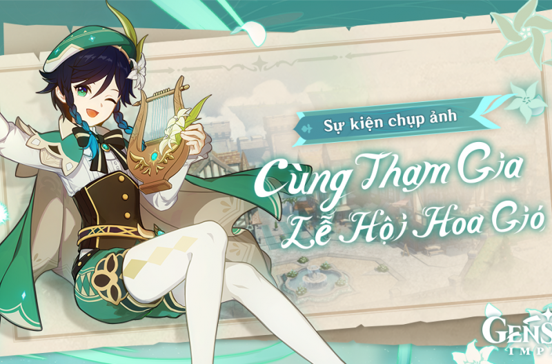 Genshin Impact ra mắt sự kiện chụp ảnh 'Cùng Tham Gia Lễ Hội Hoa Gió'