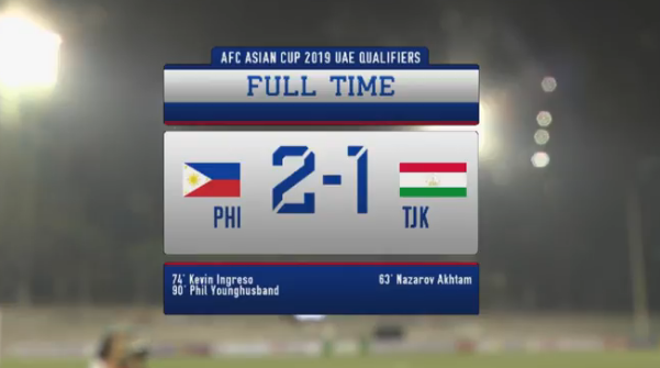 Highlights: Philippines 2-1 Tajikistan (Vòng loại Asian Cup)