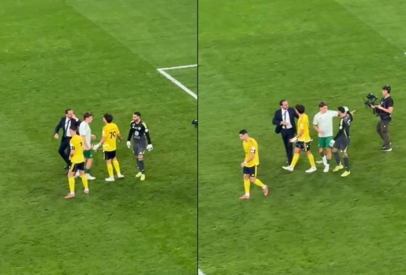 Ronaldo xử lý bóng khó hiểu, phản ứng căng thẳng sau tiếng hô 'Messi'