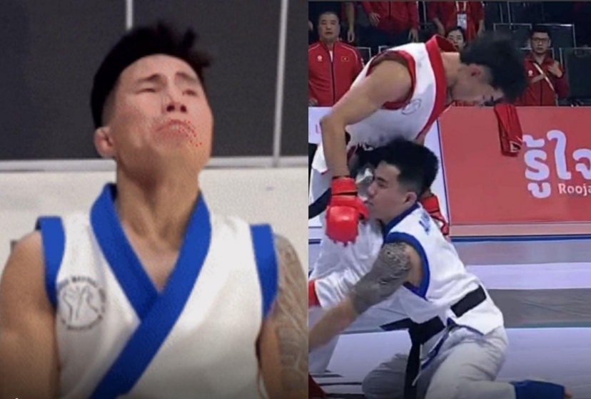 Bị xử ép trắng trợn, võ sĩ Việt Nam bật khóc cay đắng tại SEA Games 33