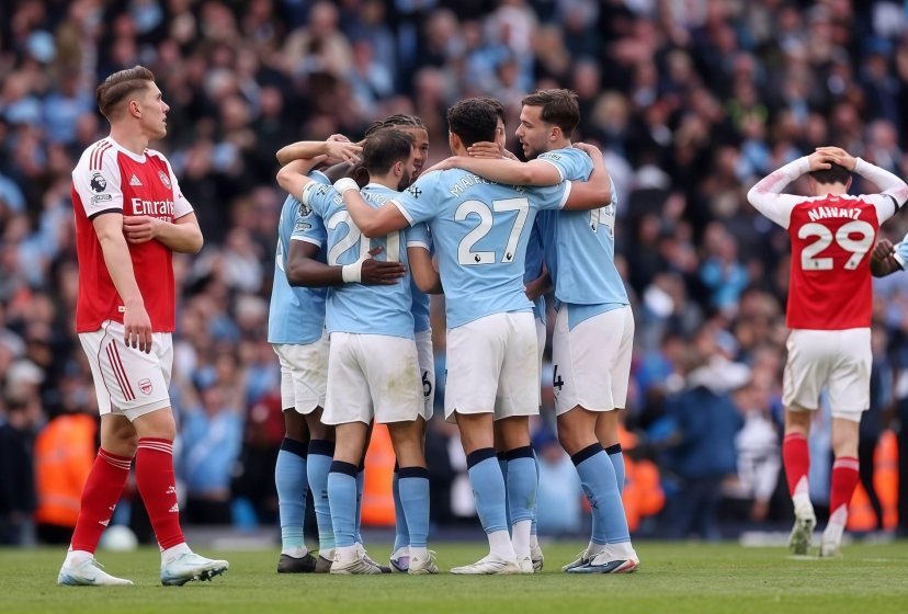 Quật ngã Arsenal, Man City tiến gần ngôi vô địch Ngoại hạng Anh