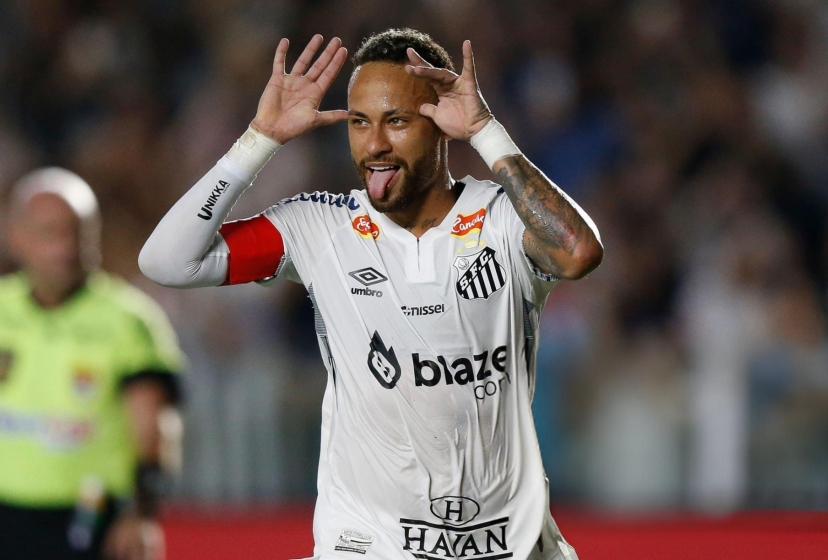 Neymar lập siêu phẩm phạt góc, 'gánh' Santos thắng đậm