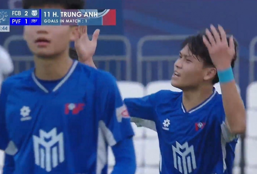 Trực tiếp U16 PVF 1-2 U16 Barcelona: Địa chấn xảy ra