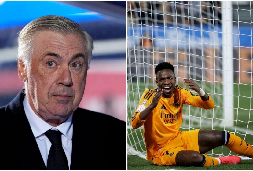 Ancelotti phản ứng vụ Vinicius bị mắng 'té tát' trên sân