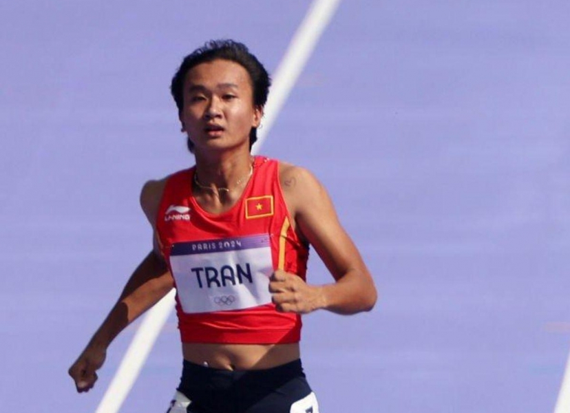 Trần Thị Nhi Yến vượt qua vòng loại 100m nữ tại Olympic 2024