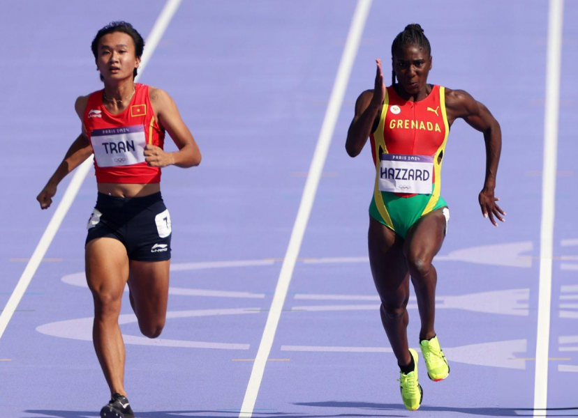 Trần Thị Nhi Yến vượt qua vòng loại 100m nữ tại Olympic 2024